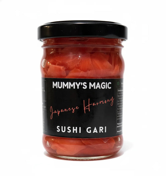 Mummy's Magic Sushi Gari – Authentic Japanese Pickled Ginger, 120g, Natural, Vegan, Preservative-Free