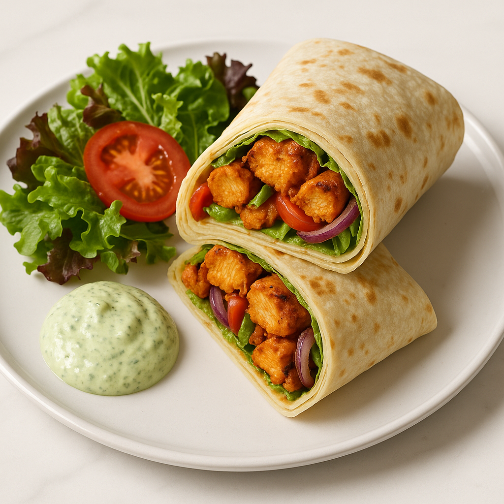 Chicken Tikka Wrap with Dahi Ki Chutney