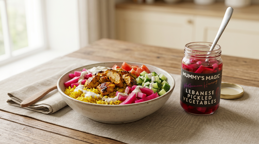 Chicken Shawarma with Lebanese Pickled Vegetables