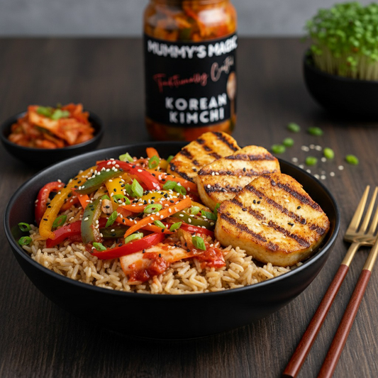 🥗 Mummy’s Magic Kimchi Grilled Paneer Bowl