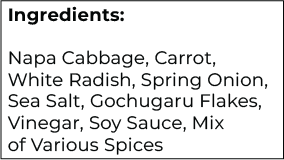 Korean Kimchi (200 g) | Vegan