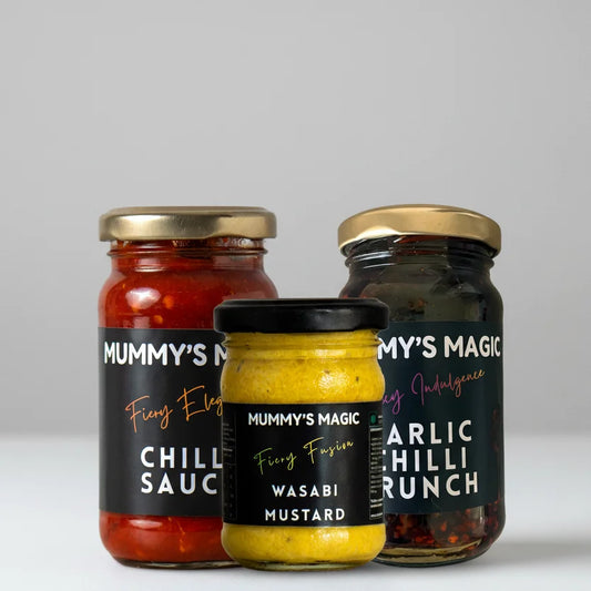 Mummy's Magic Chilli Lover's Dream – Premium Spicy Condiment Gift Set, Vegan, Natural, India
