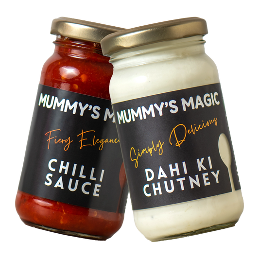 Mummy's Magic The Classic Indian Duo – Dahi Ki Chutney & Chilli Sauce Combo, 400g, Preservative-Free Gift Set