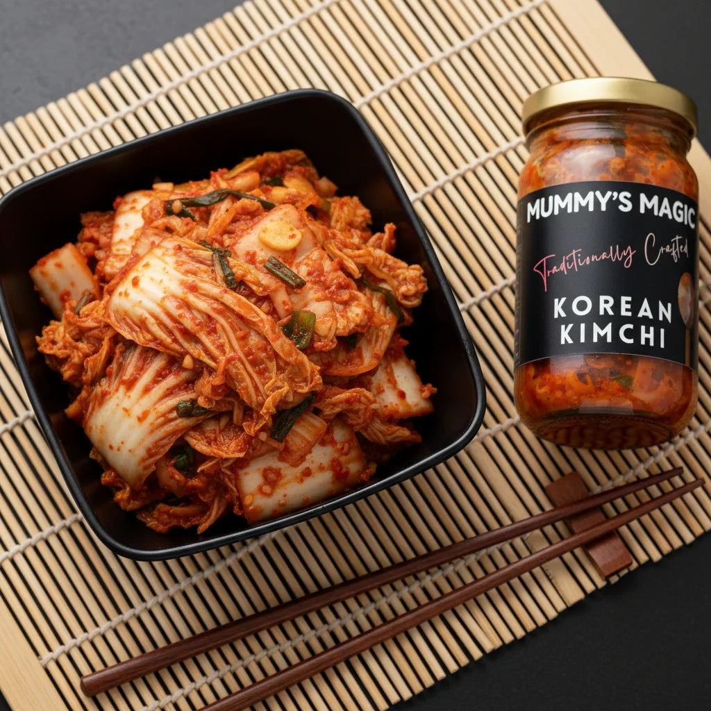 Mummy's Magic Korean Kimchi – Authentic Fermented Napa Cabbage, Probiotic, Vegan, 200g