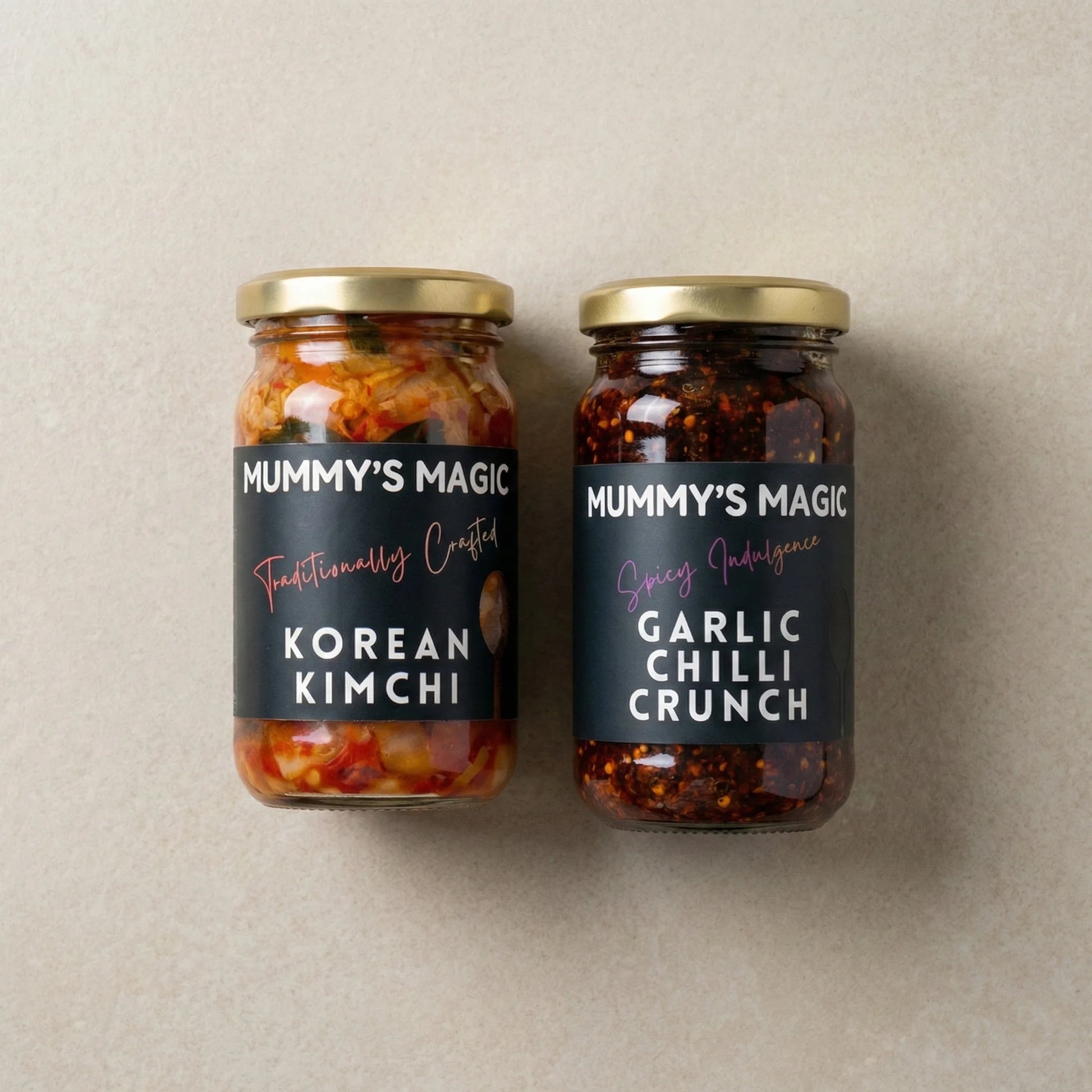 Mummy's Magic Korean Night Kit – Kimchi & Gochujang Korean Condiment Set, Authentic, Preservative-Free