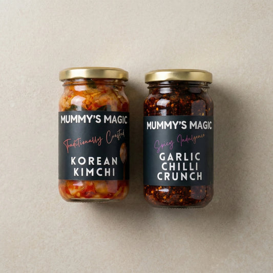 Mummy's Magic Korean Night Kit – Kimchi & Gochujang Korean Condiment Set, Authentic, Preservative-Free