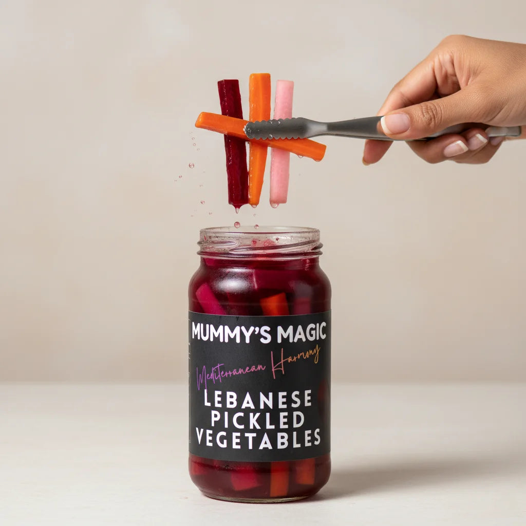 Mummy's Magic Lebanese Pickled Vegetables – Colourful Fermented Veggie Mix, Middle Eastern Pickle 200g