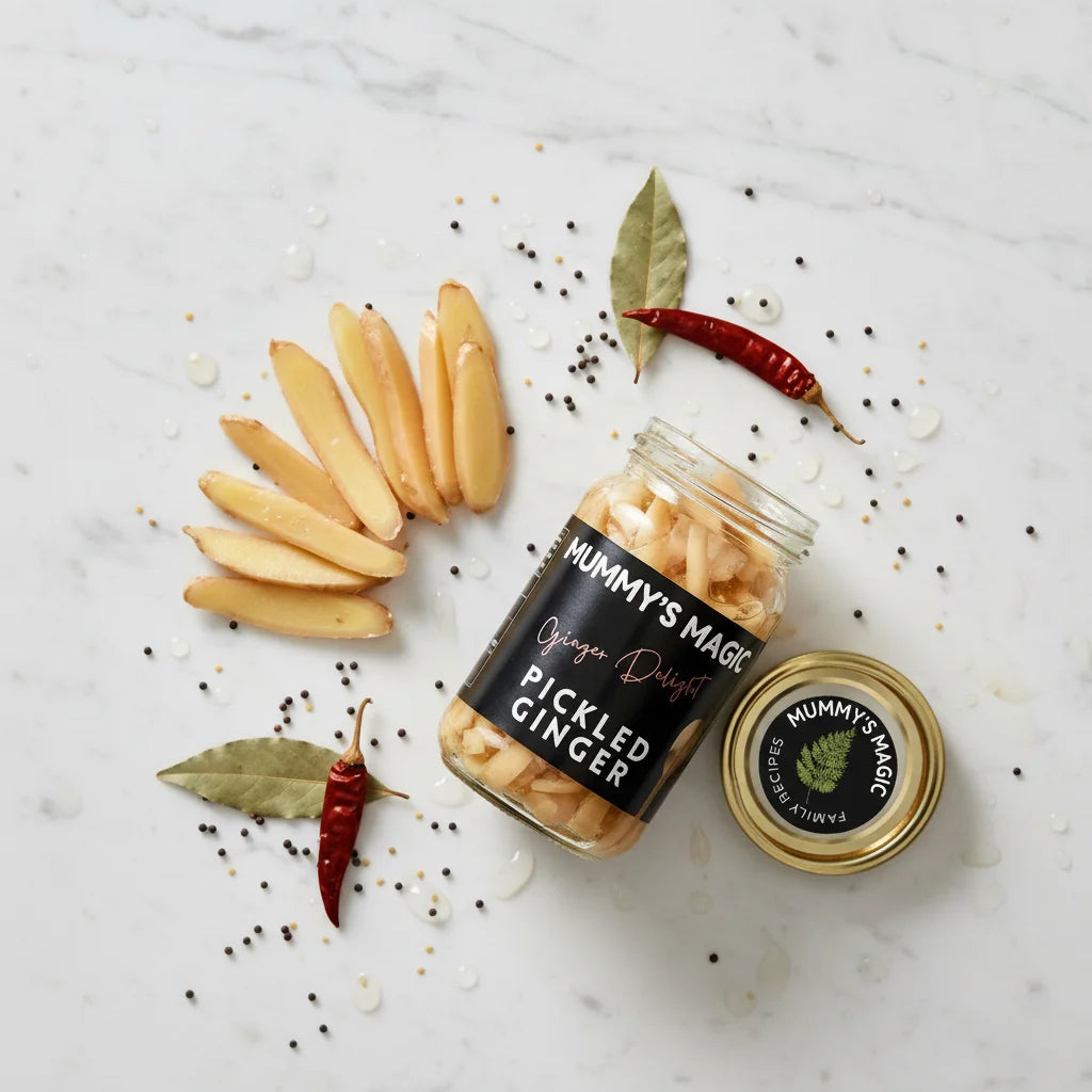 Mummy's Magic Pickled Ginger - Aromatic, Spicy and Full of Natural Goodness