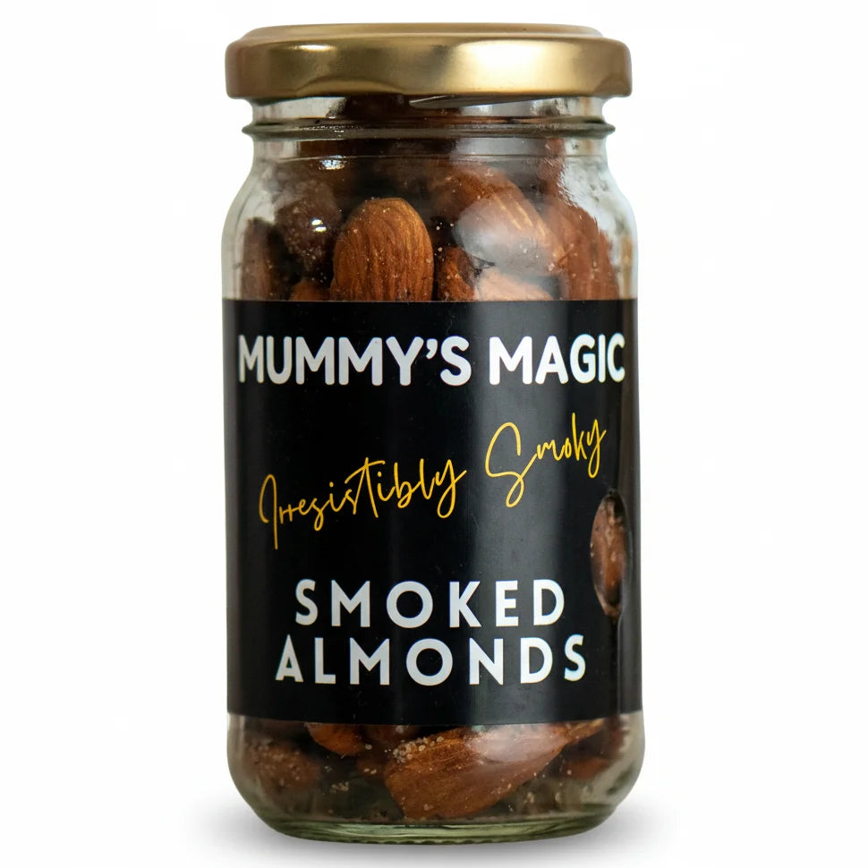 Mummy's Magic Smoked Almonds jar – Small-Batch Roasted Almonds, No Artificial Flavour, India