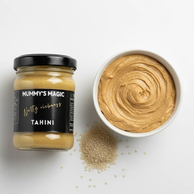 Mummy's Magic Tahini – 100% Natural Sesame Paste, 120g, Vegan, No Preservatives, Middle Eastern Condiment