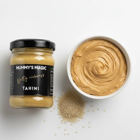 Mummy's Magic Tahini – 100% Natural Sesame Paste, 120g, Vegan, No Preservatives, Middle Eastern Condiment