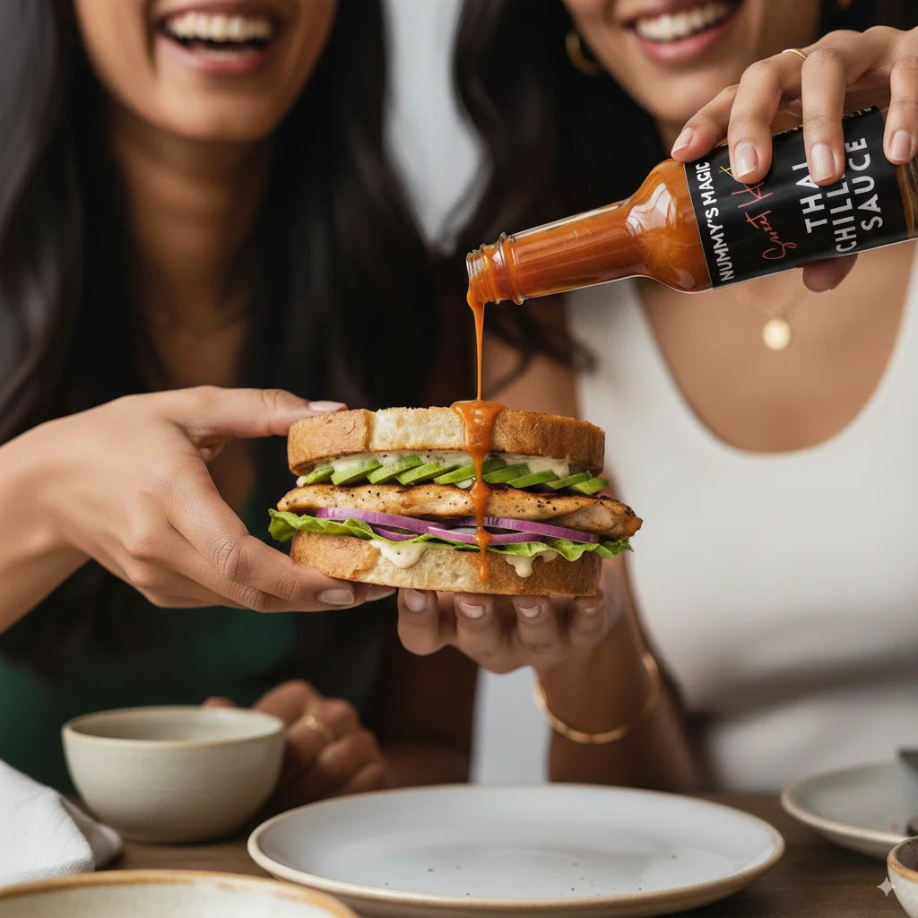 Mummy's Magic Thai Chillman Hot Sauce – Alphonso Mango & Thai Chilli Fusion Hot Sauce, 60g, Vegan